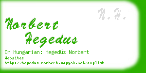 norbert hegedus business card