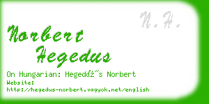 norbert hegedus business card
